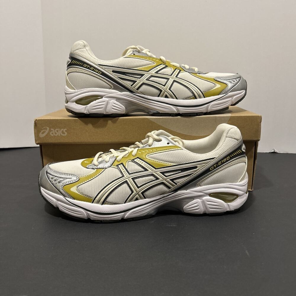 ASICS Mens' GT-2160 Running Shoes - Silver/Yellow/Cream Sz 12M/13.5W W OG BOX